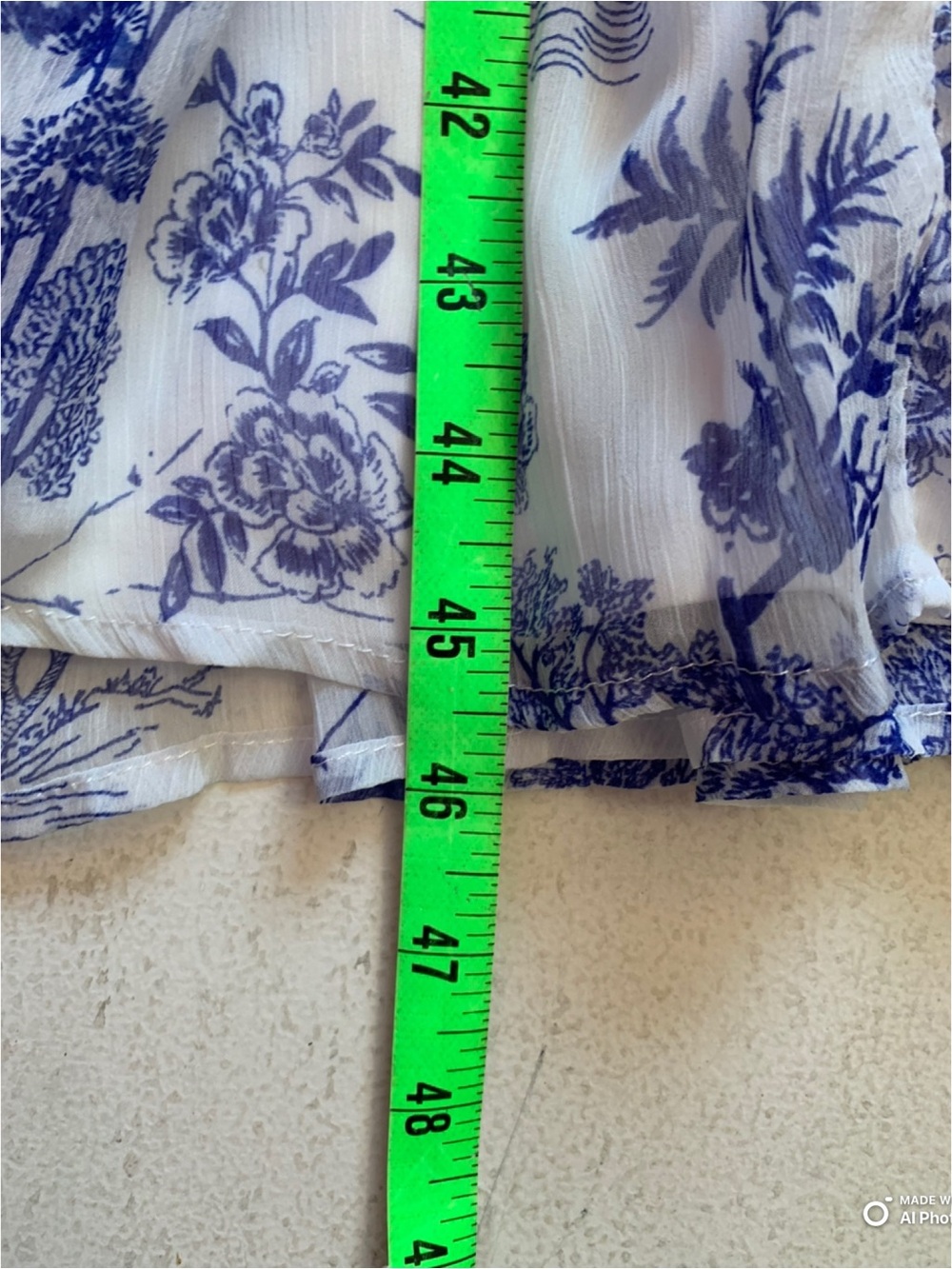 Lulus Large Float To You White & Blue Floral Print Halter Tiered Midi Dress NWT - Picture 15 of 15